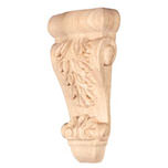 Acanthus Corbel: CORK-1, 2.75 X 1.375 X 6